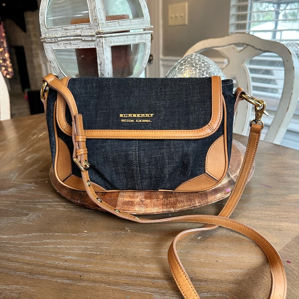 Burberry Blue label denim cross body bag